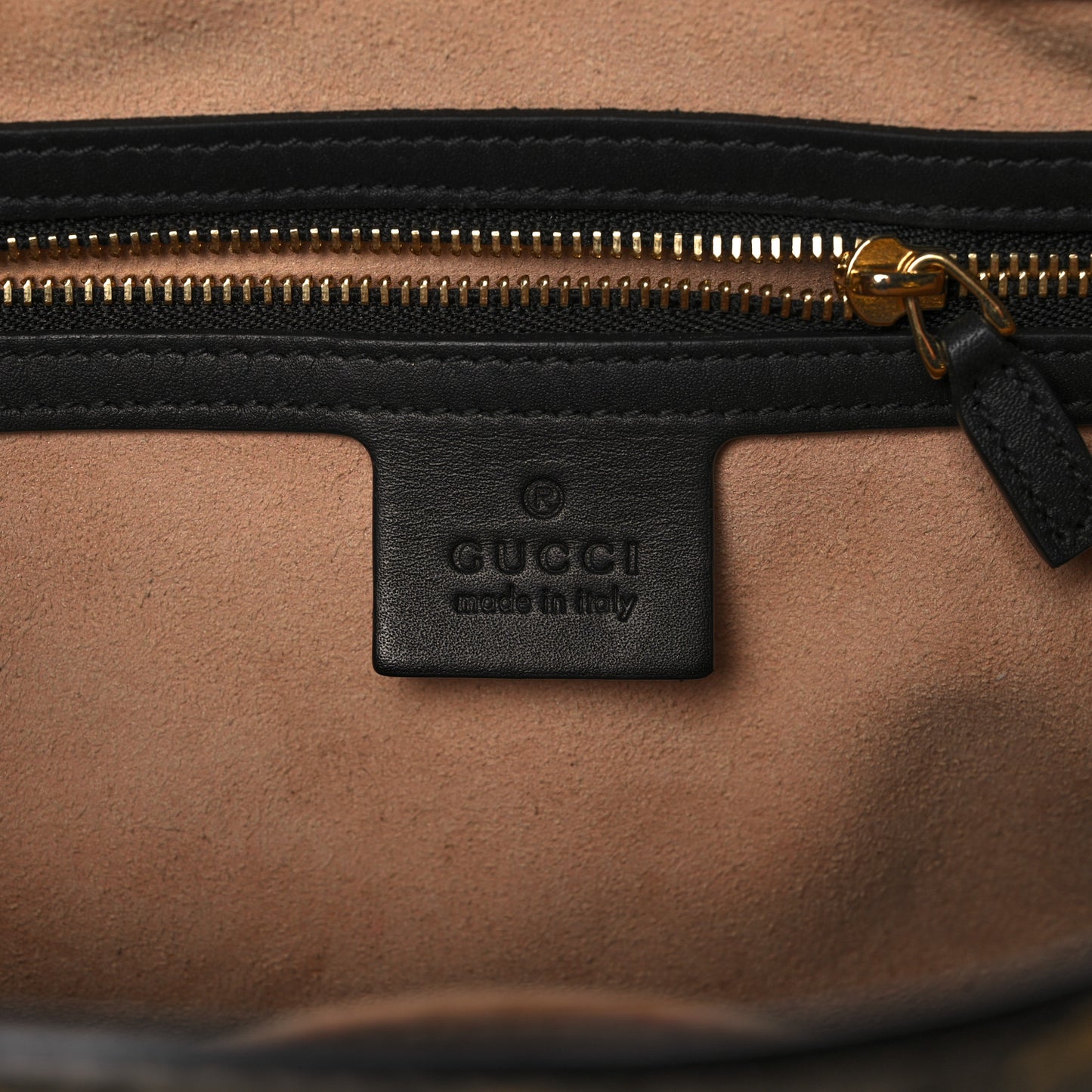 GG Supreme Monogram Bees Medium Padlock Tote Beige Oro Black