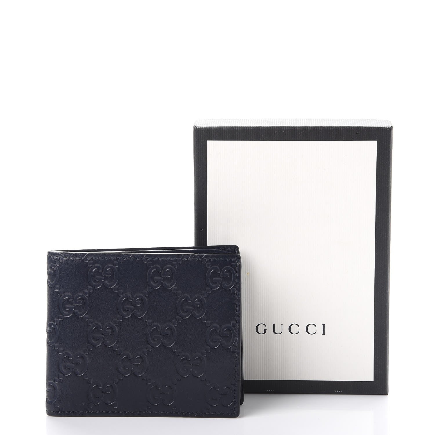 Gucci Guccissima Bi-Fold Wallet Blue 8 of 8