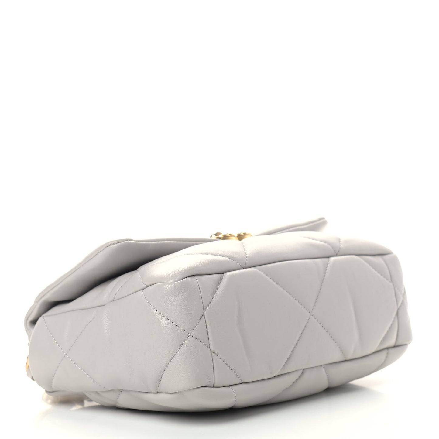 Lambskin Quilted Medium Chanel 19 Flap Grey