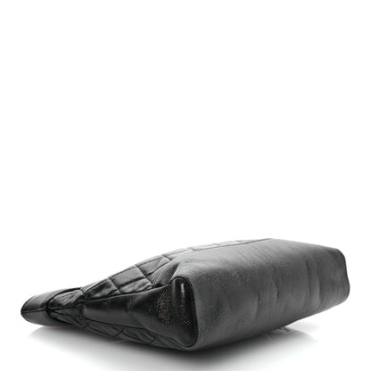 Chanel Shiny Crumpled Calfskin Quilted Mini 31 Shopping Bag Black 4 of 7