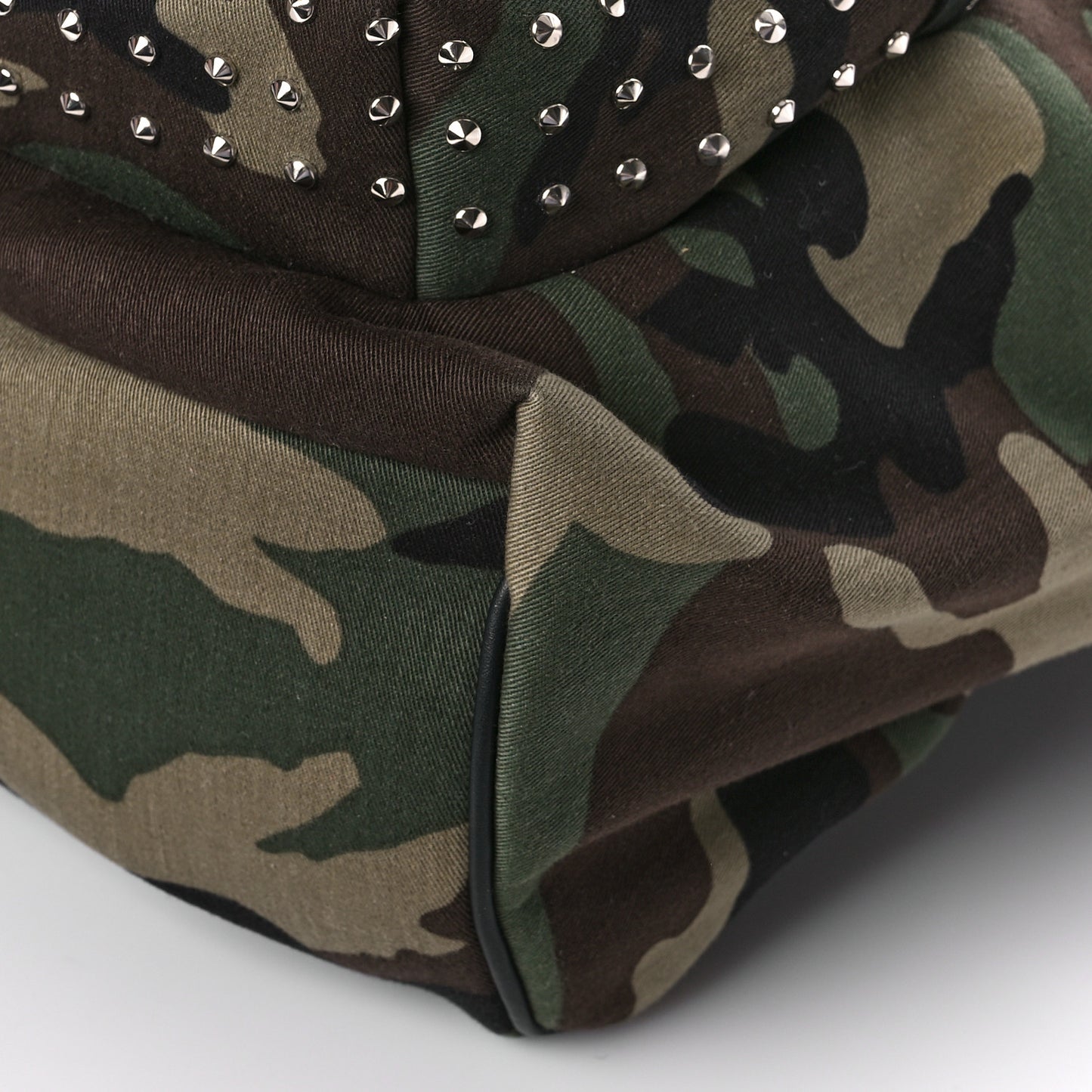 Canvas Camouflage Studded Hunting Backpack Green Black Brown