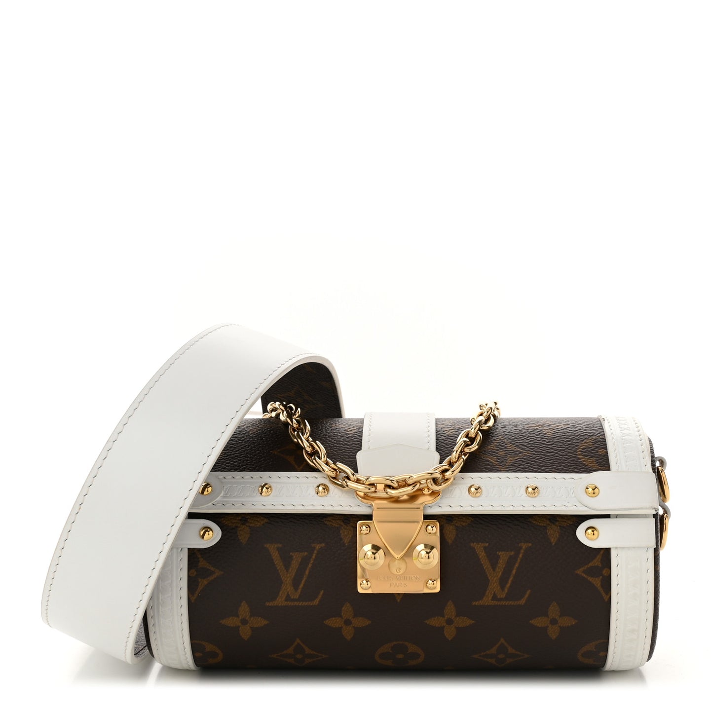 Monogram LV Match Papillon Trunk White
