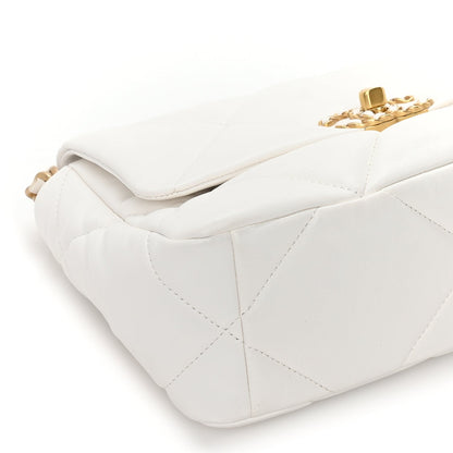 Chanel Lambskin Quilted Medium  19 Flap White 8 of 9