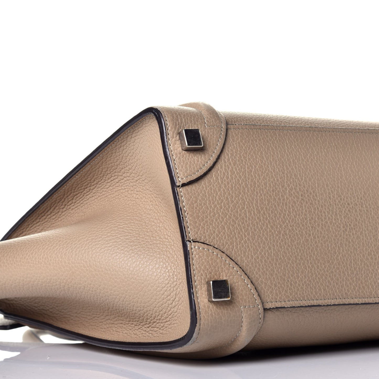 Drummed Calfskin Micro Luggage Dune