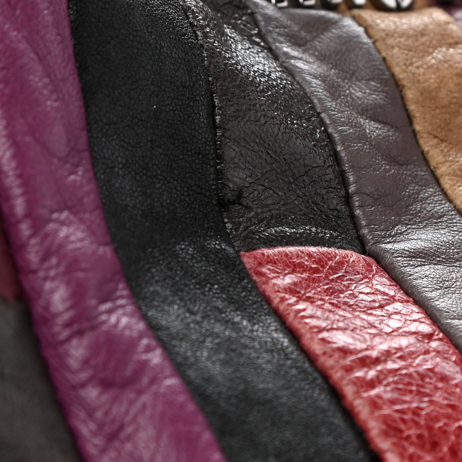 Miu Miu Nappa Large Patchwork Tote Amarena 11 of 17