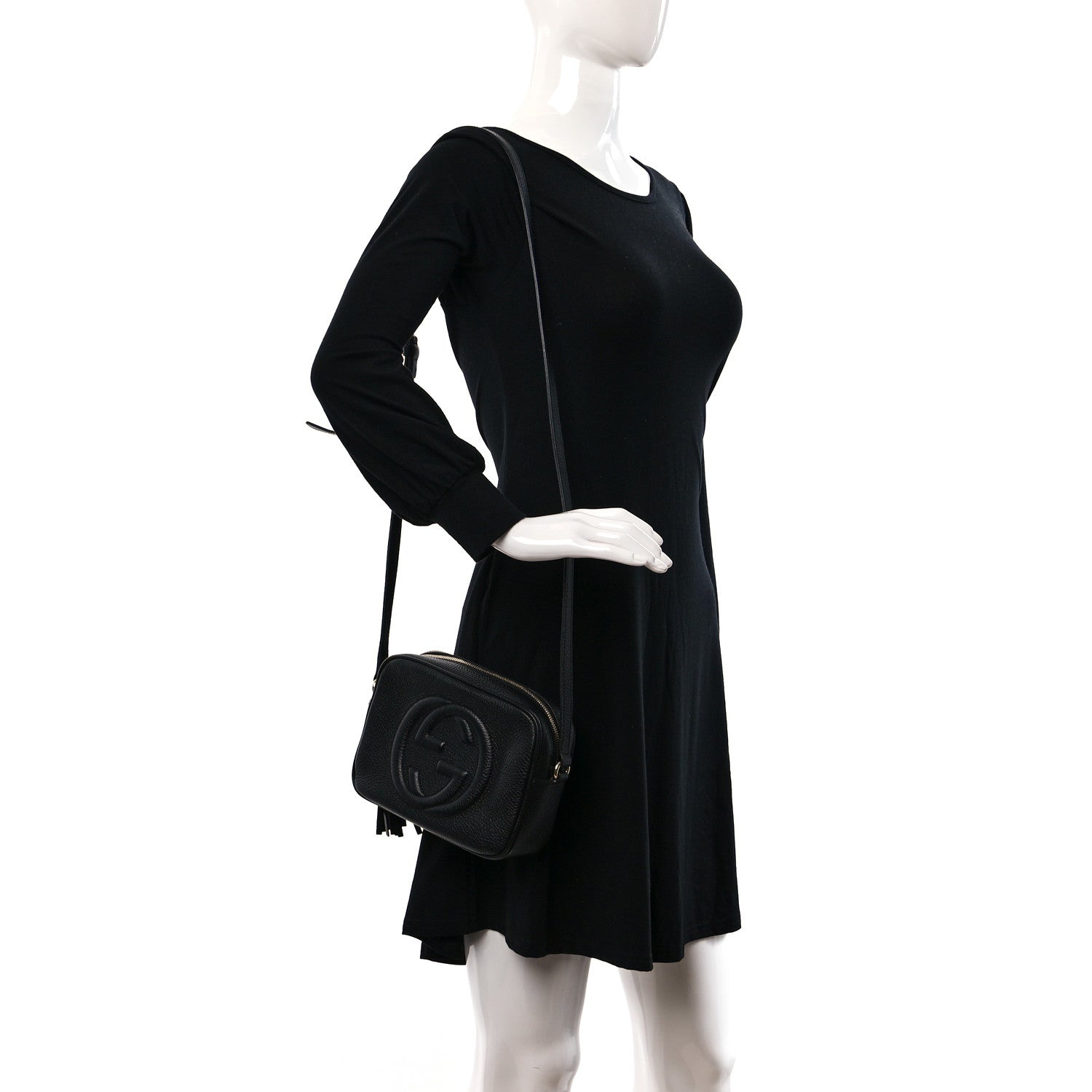 Gucci Pebbled Calfskin Small Soho Disco Bag Black 2 of 13