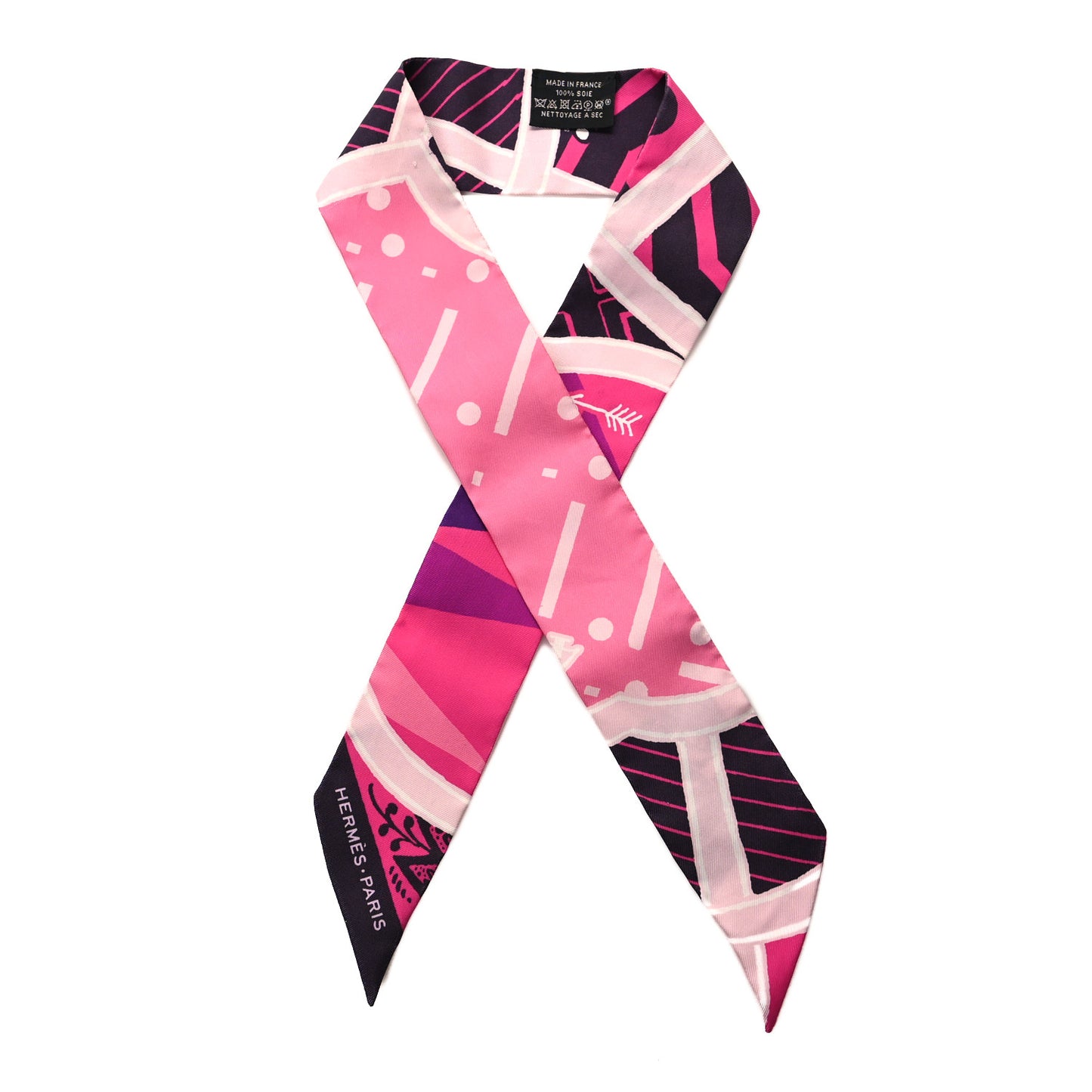 Silk Jeu de Soie Uniforme Twilly Rose Vif Black Rose