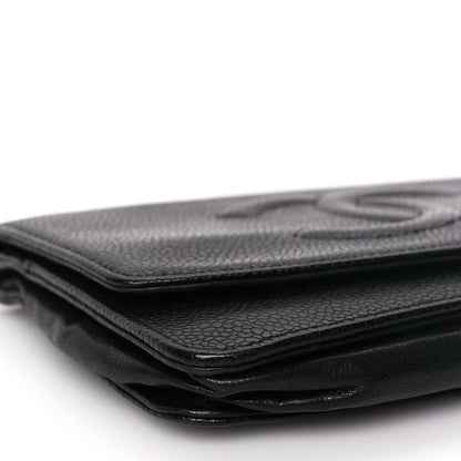 Chanel Caviar Timeless CC Wallet On Chain WOC Black 8 of 9
