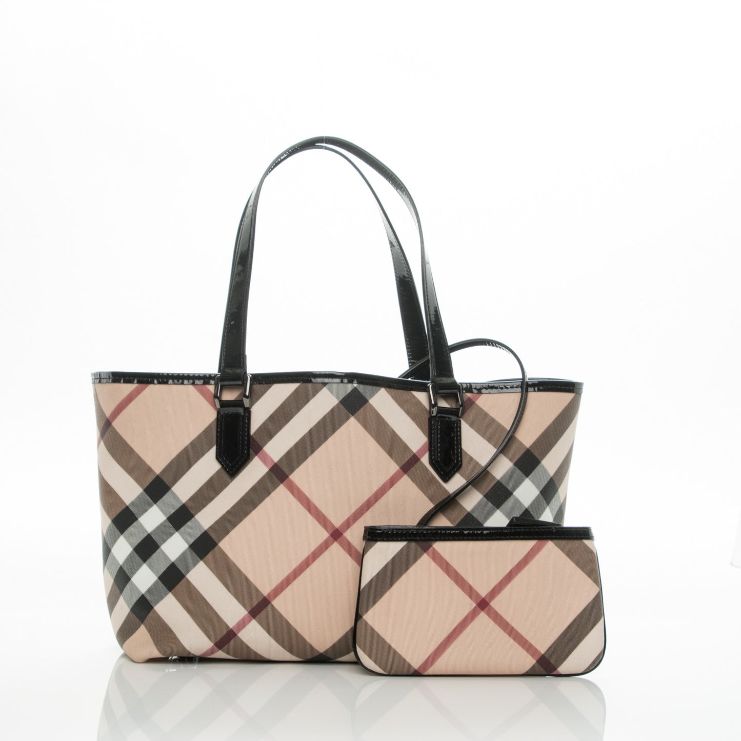 Supernova Check Small Nickie Tote Black