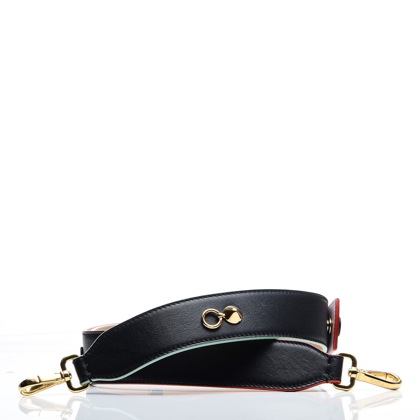 Vitello Dolce Tri-Color Buttoned Strap You Black Peonia Cuoio