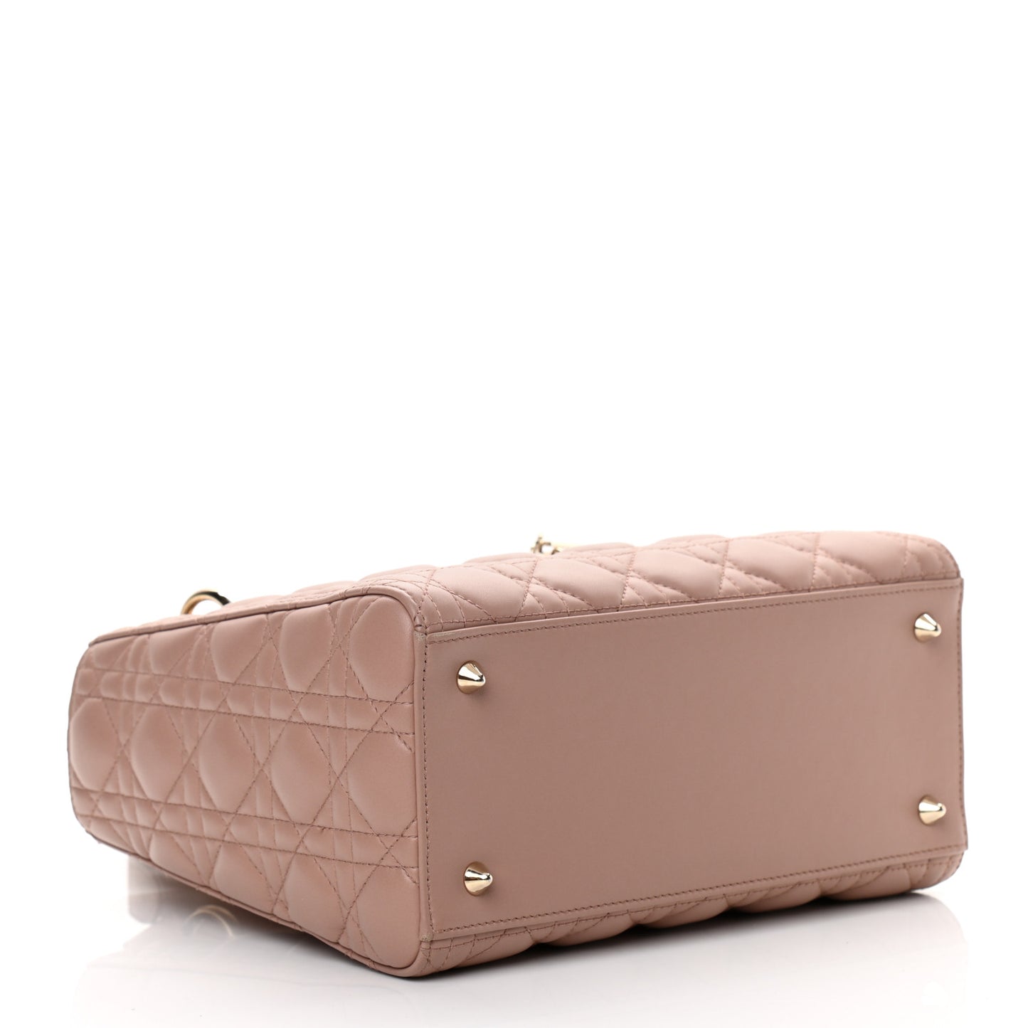 Lambskin Cannage Medium Lady Dior Bois de Rose