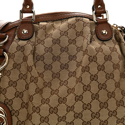 Gucci Monogram Medium Sukey Boston Brown 8 of 11