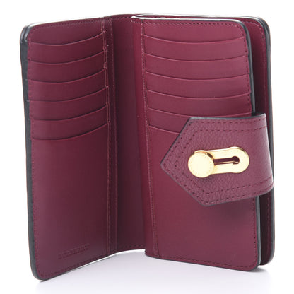 Burberry Grainy Calfskin Folding Wallet Burgundy 5 of 9