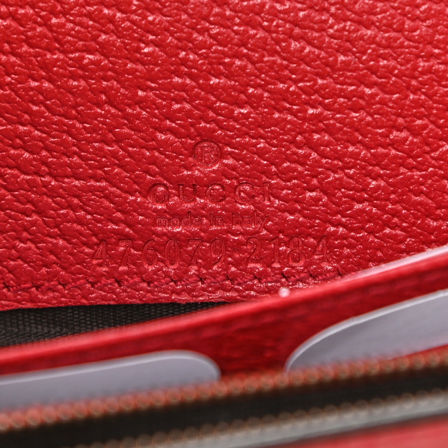 Gucci GG Supreme Monogram Web Queen Margaret Chain Wallet Red 6 of 9