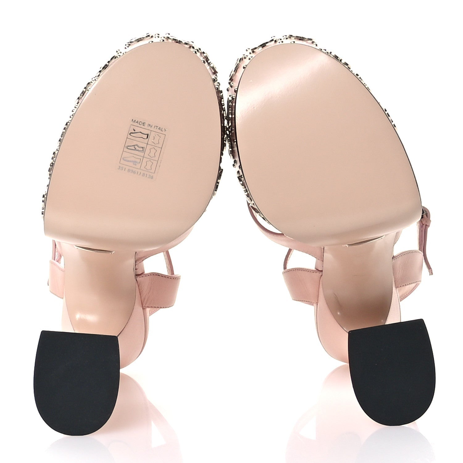 Gucci Malaga Kid Interlocking G Studs 155mm Platform Sandals 35 Perfect Pink 6 of 7