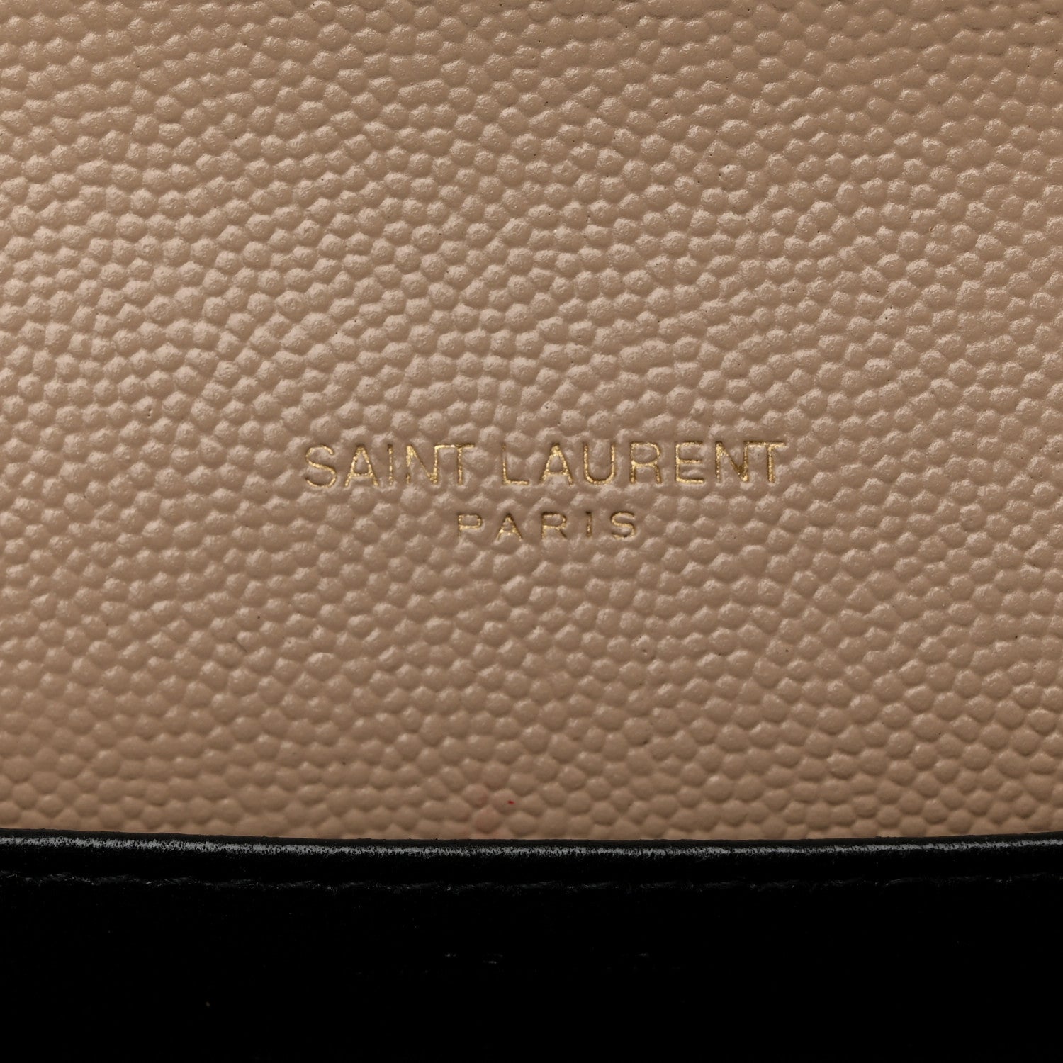 Saint Laurent Grain De Poudre Monogram Cassandra Chain Wallet Dark Beige 12 of 12