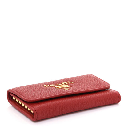 Prada Vitello Grain 6 Key Holder Rosso 4 of 8