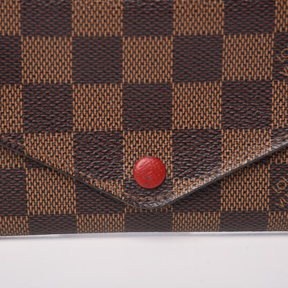 Louis Vuitton Damier Ebene Josephine Wallet Red 9 of 16