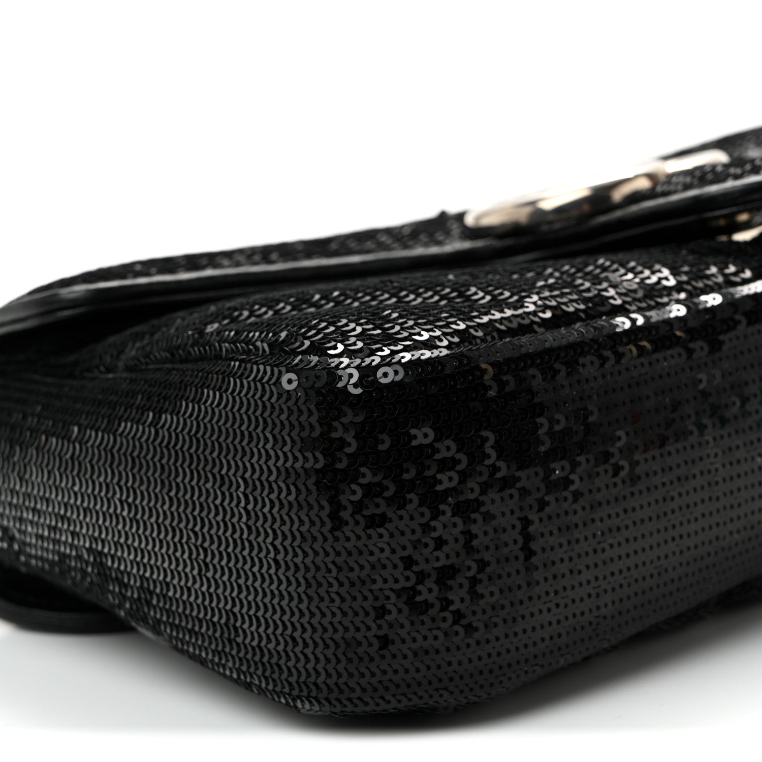Gucci Sequin Matelasse Small GG Marmont Shoulder Bag Black 9 of 10