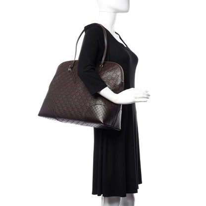 Gucci Guccissima Medium Bree Shoulder Bag Chocolate 2 of 10