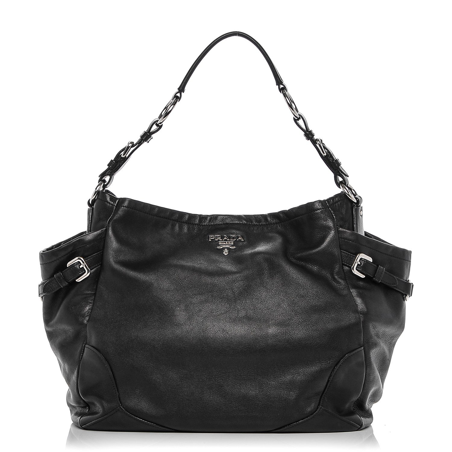 Prada Soft Calf Two Pocket Hobo Nero Black 1 of 8