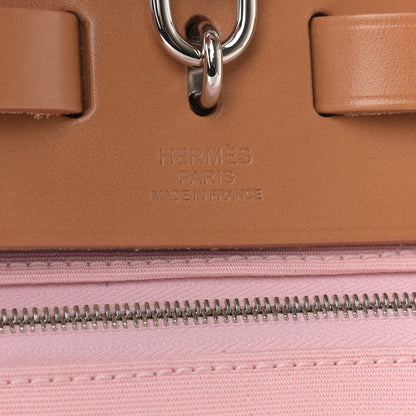 Hermes Vache Hunter Toile Herbag Zip 31 PM Rose Sakura 7 of 11