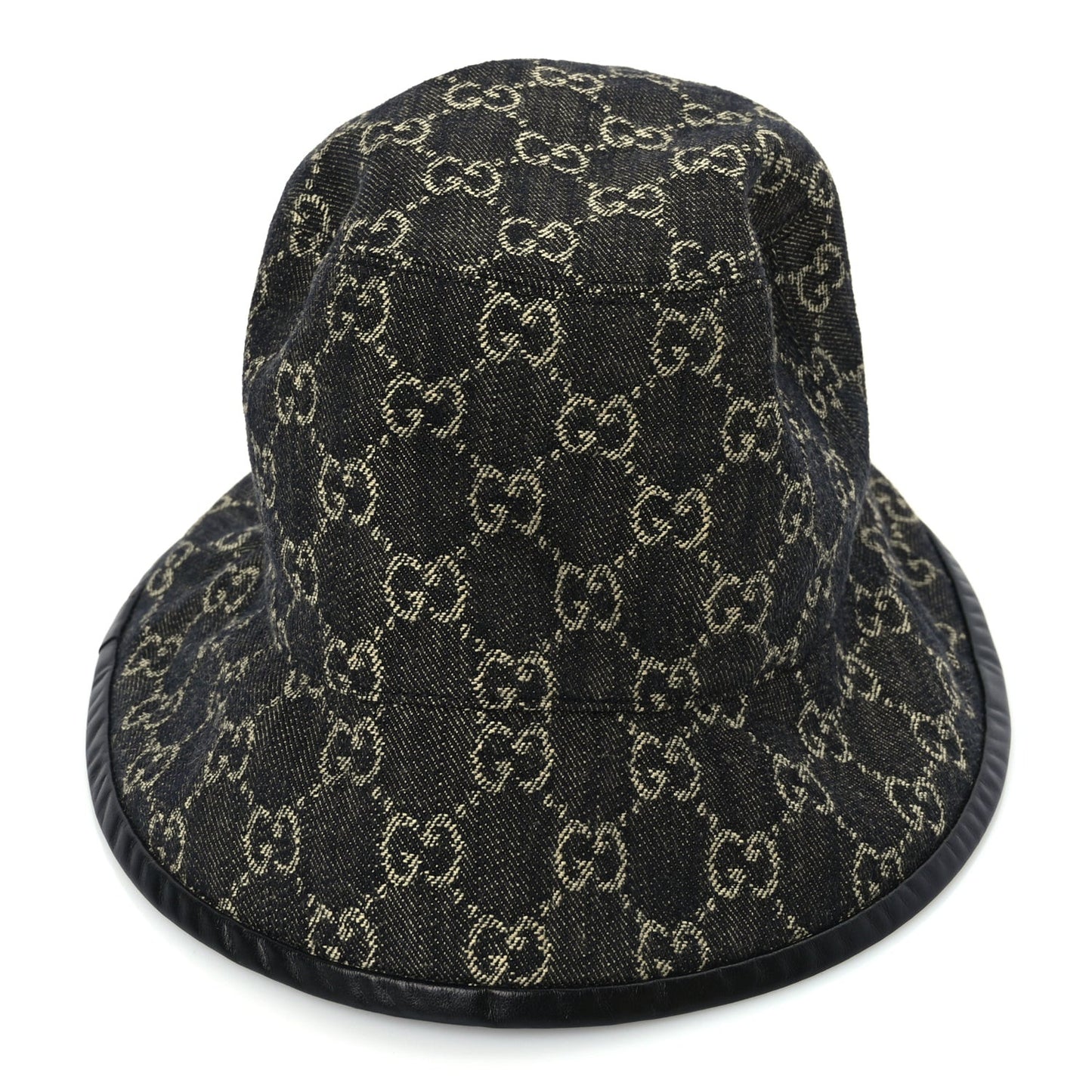 Jacquard Denim GG Monogram Oscar Bucket Hat M Black Ivory