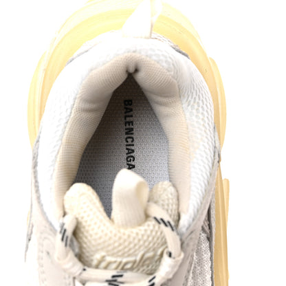Balenciaga Fabric Mesh Clear Sole Womens Triple S Sneakers 37 Beige 7 of 8