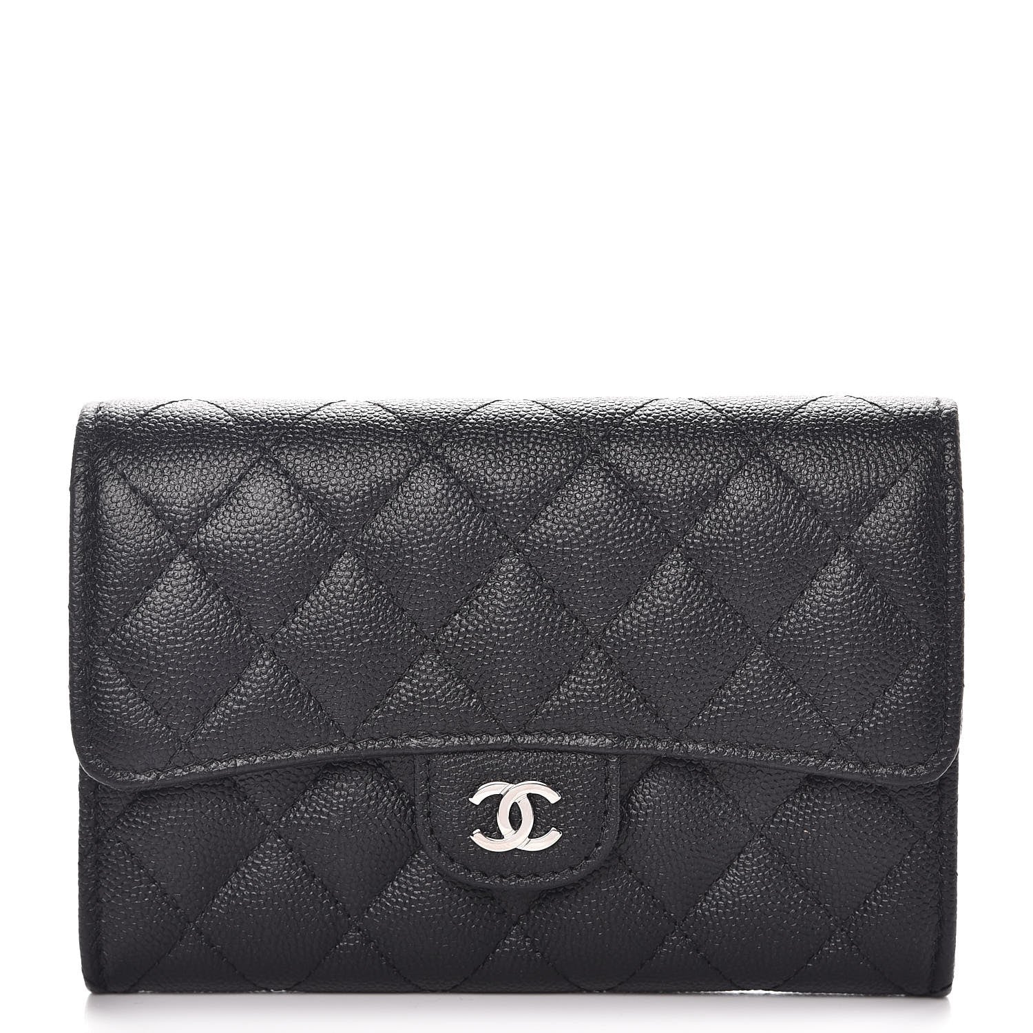 Chanel Caviar Quilted Medium Flap Wallet Black 1 of 9