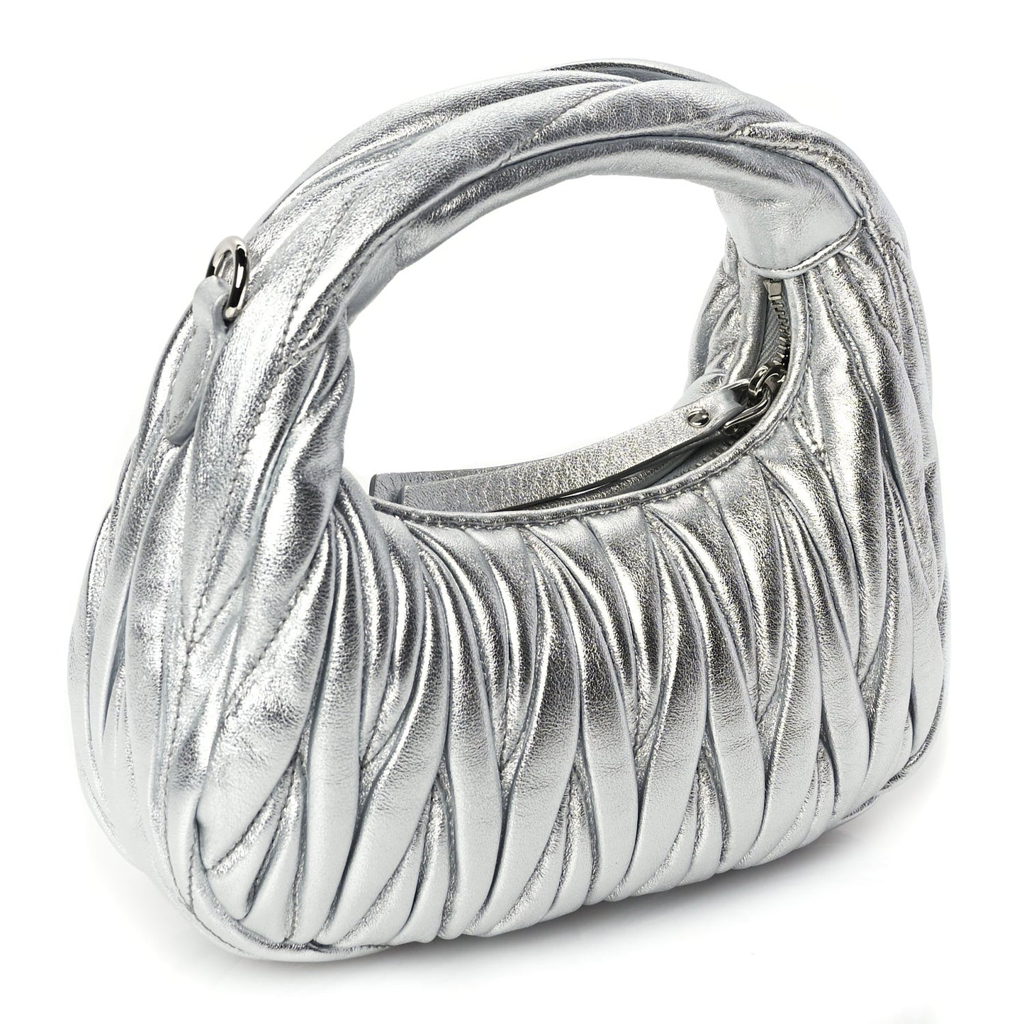 Nappa Matelasse Mini Wander Hobo Cromo