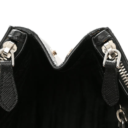 Prada Saffiano Small Galleria Double Zip Tote Black 12 of 16