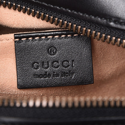 Gucci Calfskin Matelasse Mini GG Marmont Chain Shoulder Bag Black 6 of 7