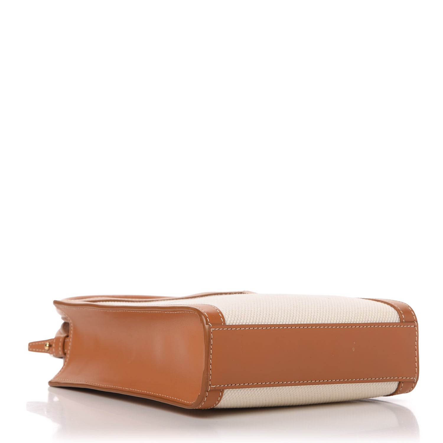 Celine Canvas Calfskin Mini Vertical Cabas Natural Tan 4 of 8