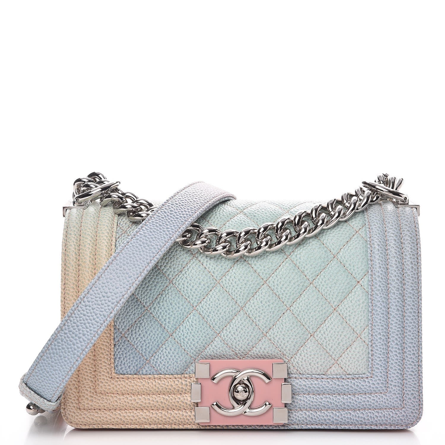 Chanel Caviar Quilted Small Rainbow Boy Flap Multicolor 1 of 9