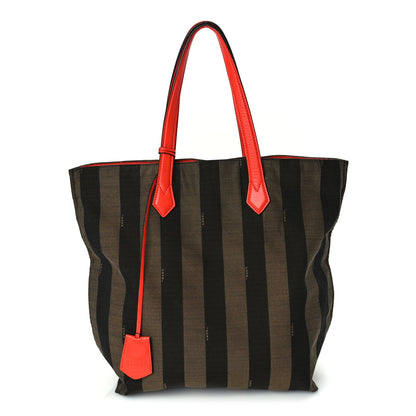 Fendi Pequin Vitello All In Shopper Tote Tobacco Papavero 1 of 8
