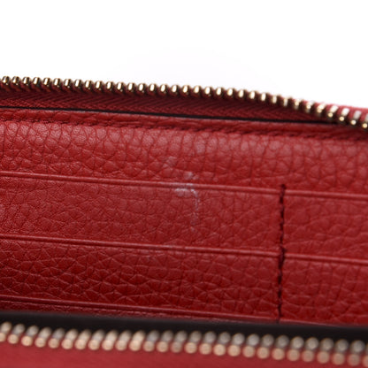 Gucci Pebbled Calfskin Soho Zip Around Wallet Red 8 of 10