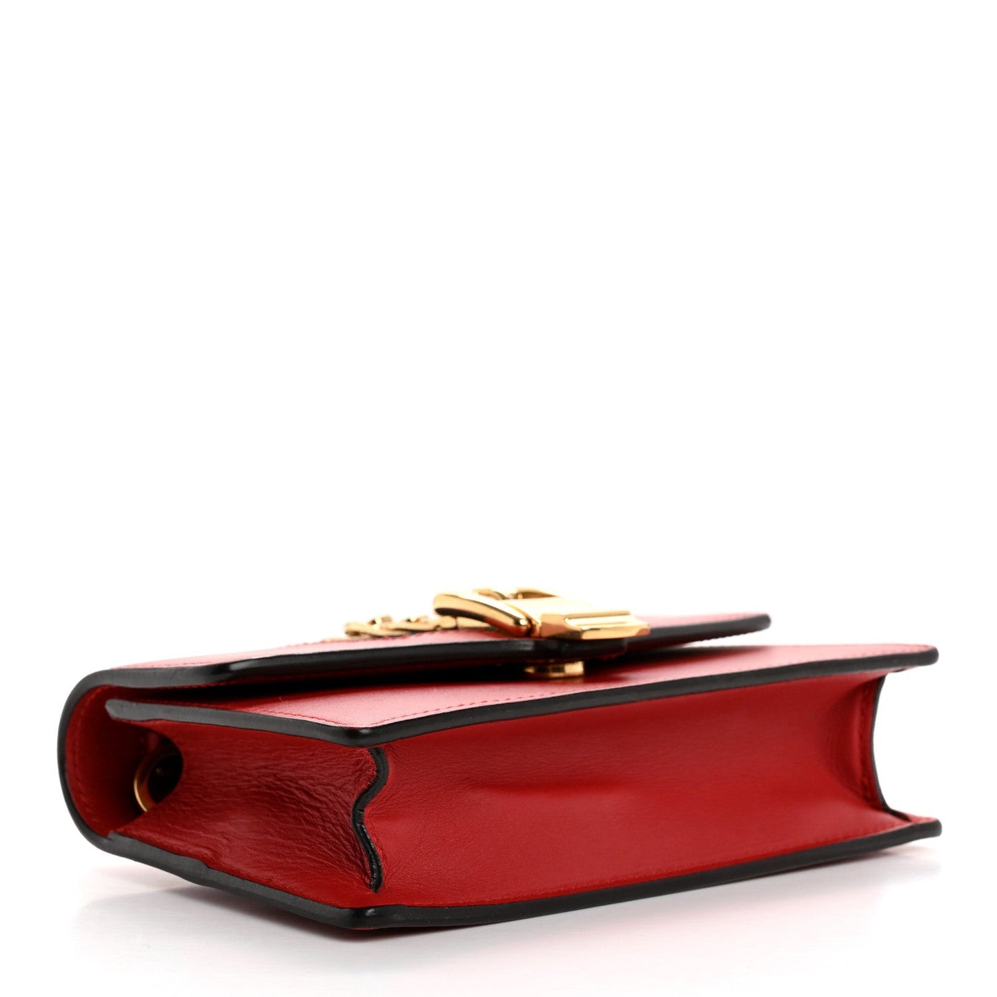 Calfskin Super Mini Sylvie Chain Shoulder Bag Hibiscus Red