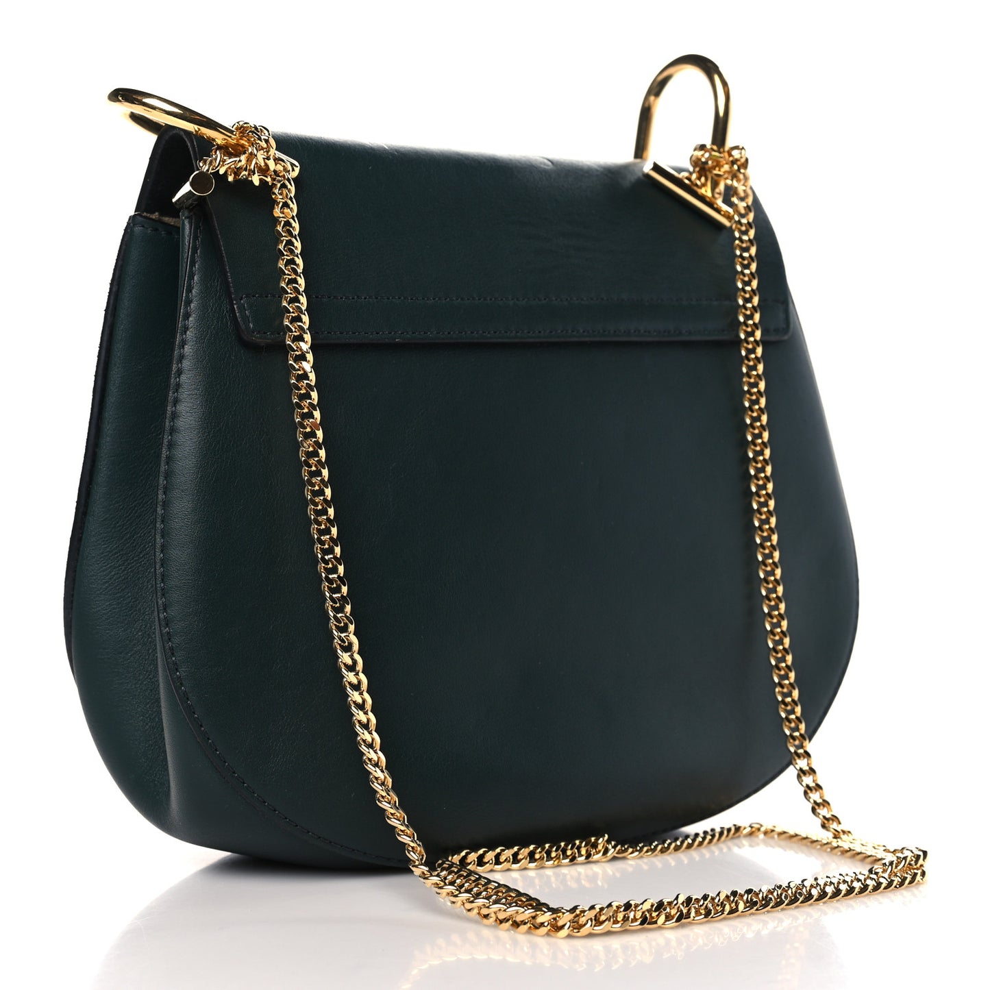 Suede Smooth Calfskin Drew Shoulder Bag Black