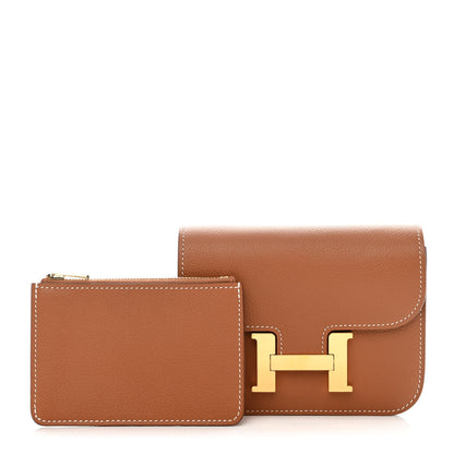 Hermes Evercolor Constance Slim Wallet Gold 2 of 18