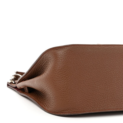 Hermes Taurillon Clemence Jypsiere 28 Marron D'Inde Rouge H 8 of 11