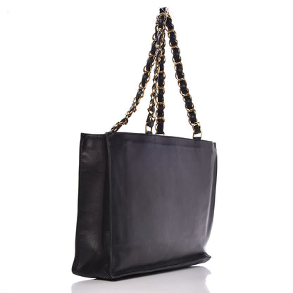 Chanel Lambskin CC Tote Black 3 of 8