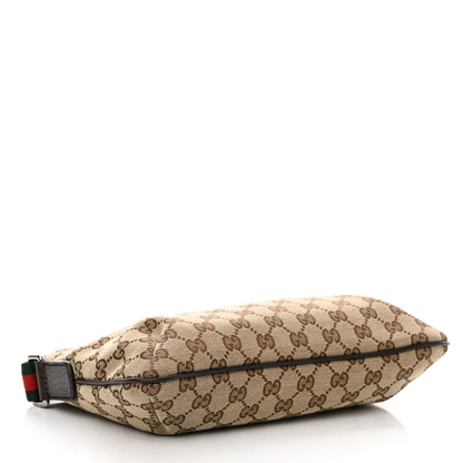 Gucci Monogram Web Small Flat Messenger Crossbody Dark Brown 4 of 12