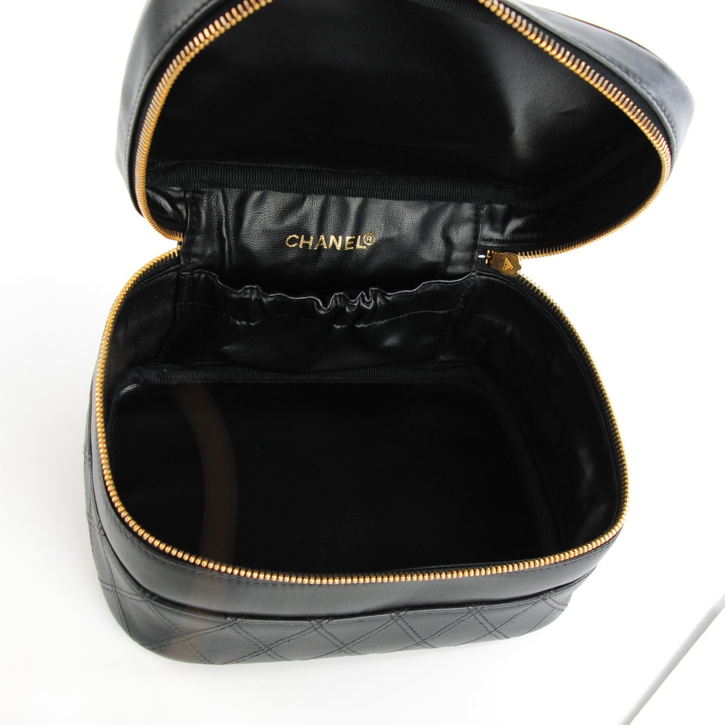 Calfskin Vanity Cosmetic Case Black