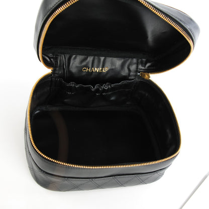 Chanel Calfskin Vanity Cosmetic Case Black 5 of 9