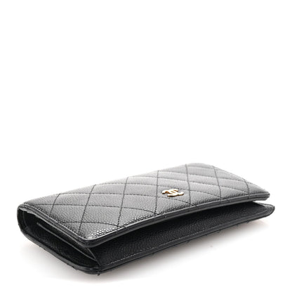 Chanel Caviar Quilted Yen Wallet Black 4 of 7