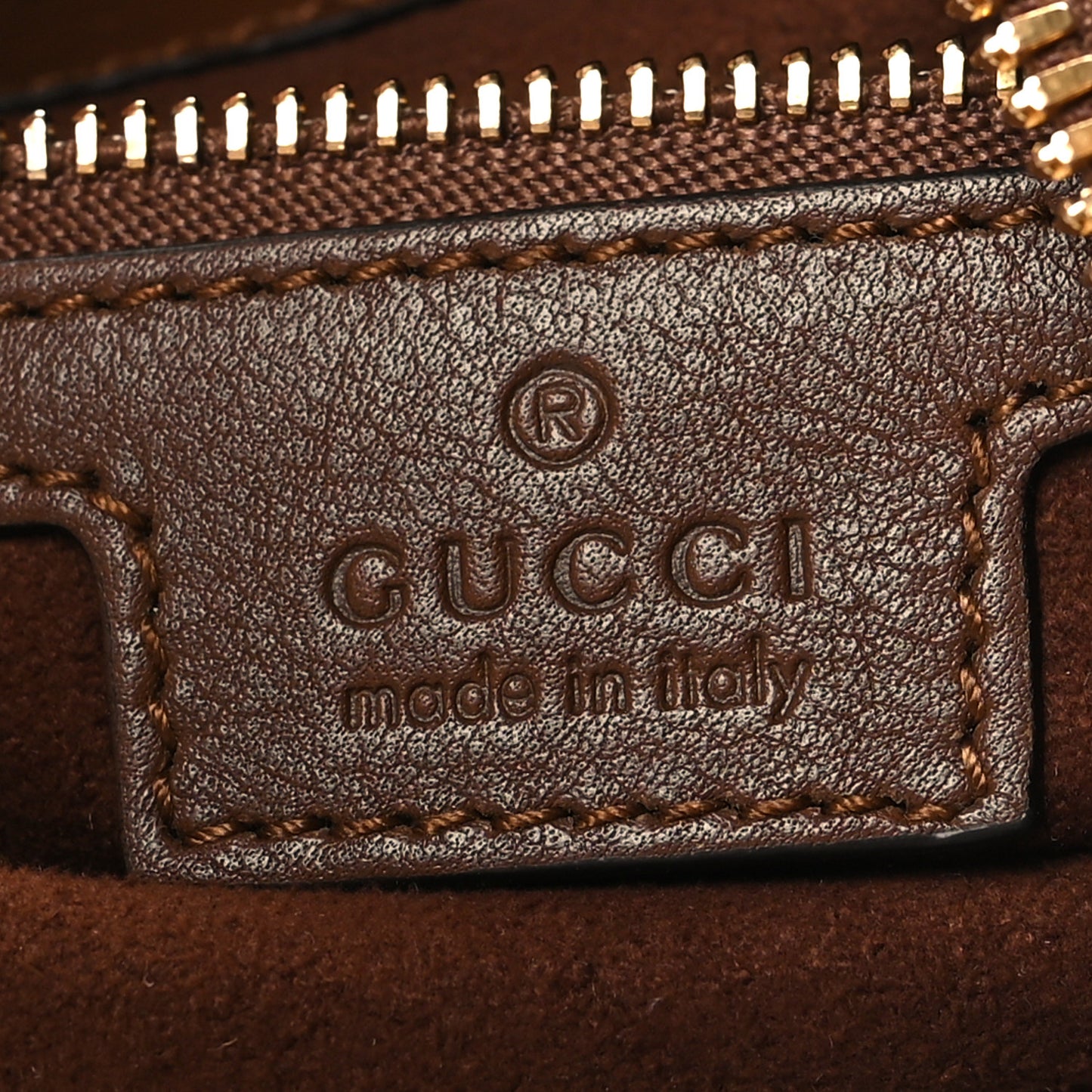 Suede Web Large Attache Shoulder Bag Brown