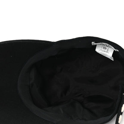 Hermes Cashmere Silk Cap 59 Black 7 of 9