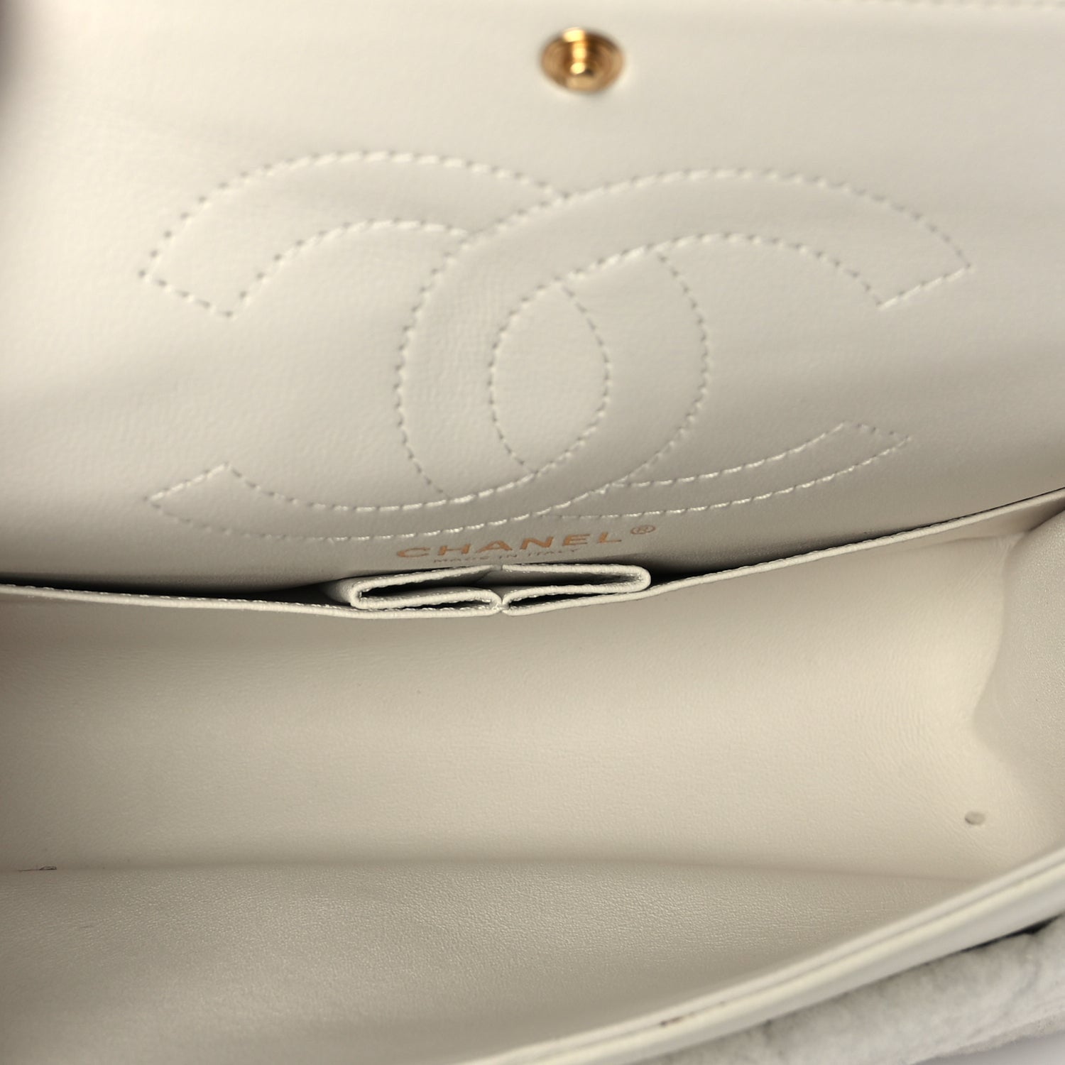 Chanel Shearling Lambskin Aged Calfskin Quilted 2.55 Reissue 225 Flap White 4 of 9