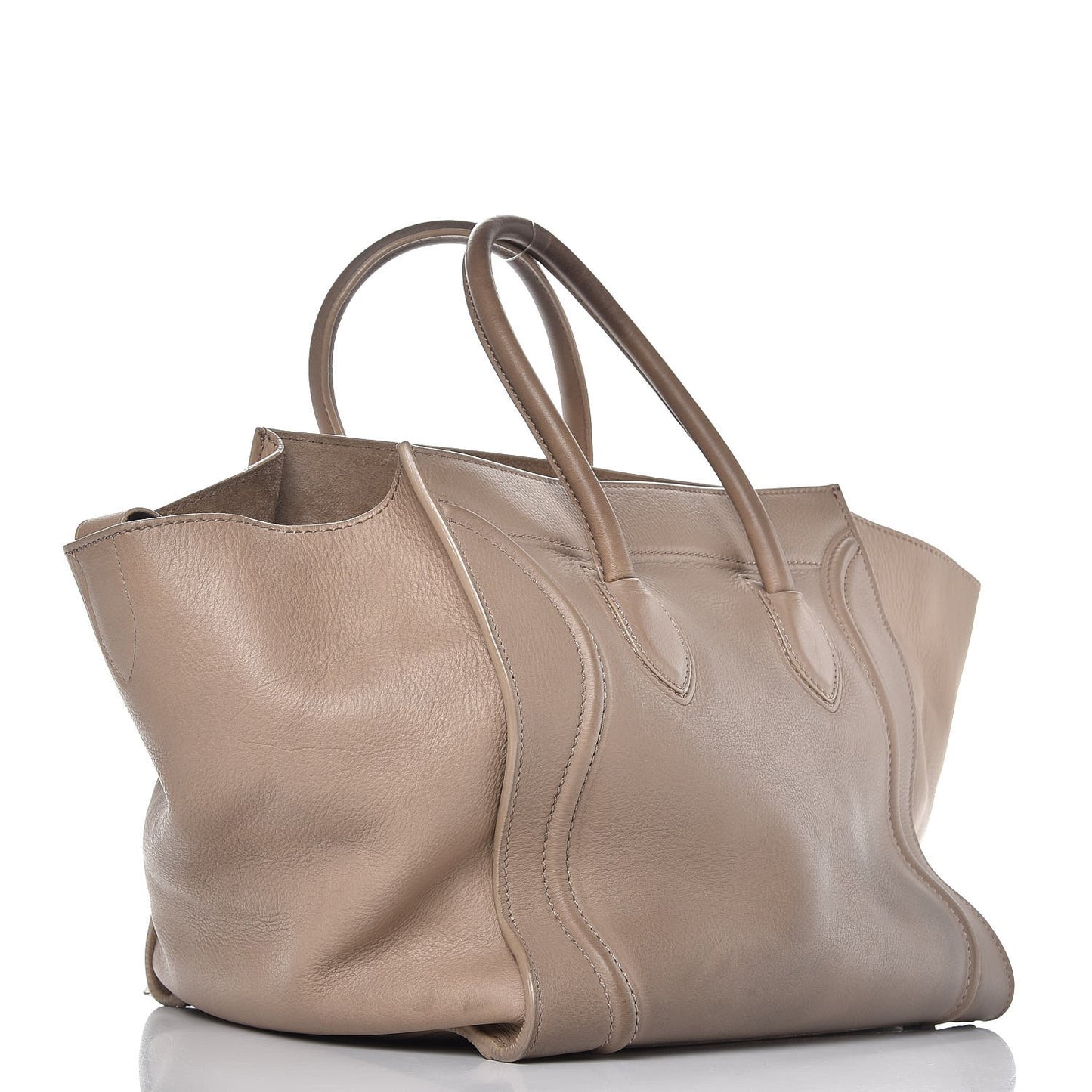 Supple Calfskin Medium Phantom Luggage Beige