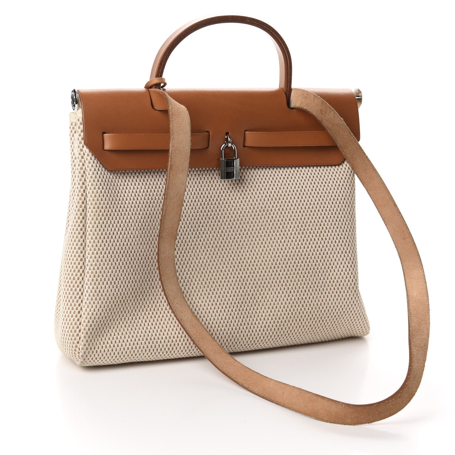 Hermes Toile Vache Herbag 30 PM Natural 3 of 10